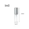 Mini Fine Mist Clear 5ml 1/6OZ Atomizer Glass Bottle Spray Refillable Fragrance Perfume Empty Scent Bottle W/ Aluminum Sprayer Gold / S Dhul