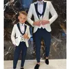 Men's Suits 2023 Shawl Collar Men/Boy Suit For Wedding: Custom Made Costume Slim Fit Formal Groom Tuxedos 3PCS