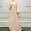 Roupas étnicas Ramadã Muslim Kaftan Abaya Dress Modest Women Mulheres Putres Buff Shining Dubai Turquia Hijab Islâmico Caftan Marocain