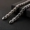 Charm Bracelets Fashion Cool Men Punk Retro Black Chain Steel Link Dragon Skeleton Skull Jewelry 230816