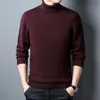 Men's Sweaters Turtleneck Sweater Men Solid Color Knitted Pullovers Fashion Slim Fit Casual Warm Pullover Knit 230815