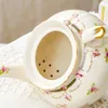 Canecas vintage lindas porcelana expresso de café bolha de café da manhã bolha de chá fofo e definir lutas de mesa de luxo tasse pires 230815