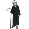 Särskilda tillfällen Halloween Horror Screaming Ghost Costume Kid Terrible Black Robe Dress Up Devil Dark Messenger Scythe Cosplay Set Mask 230815