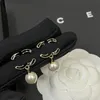 Oorbellen Parel Dangl Oorbellen Zwart Luxe Cadeau Oorbellen Bruiloft Feest Reizen Sieraden met Designer Logo Schattige meisjes Klein formaat Liefde Oorbellen Groothandel