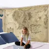 Tapestries antieke piraten schat kaart tapijtwand hangende hippie decor Tapestry Golden Island Carpet College Dorm decoratie R230815