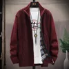 Men's Sweaters Drop factory shop velvet striped cardigan zipper jacket Sports sweater coat Cashmere men 230815