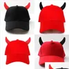 Ball Caps Man Woman Horn Diabel Hat Spring and Autumn Fashion Baseball Cap Men Men Women Casquette 9 8dk B3 Drop dostawa HATS DH6NM