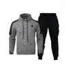 Herrspår 2023 Fashion Tracksuit Men hoodie and Sweatpants Two Piece Set Casual Sports Suit Man Running Outfit jogger