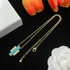 Blue Enamel Brass Necklaces Banshee Portrait Pattern Pendants Ladies Neck Chain Bracelet Birthday Wedding Party Gift Simplicity Designer Jewelry CMS34 --02