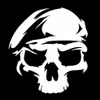 13 5 12 6 cm för Army Ranger Skull Sticker Car Window Decal Vinyl Car Sticker Black Silver CA-1297239F