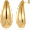 Bengelen oorbellen vedawas lange waterdrop voor dames klassieke en elegante stijl traan 18k echt goud vergulde heldere feestjuwelen