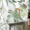 Cortina folhas suculentas telha tule pura cortina para sala de estar adultos criança quarto cortinas decoração da cozinha