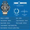 Armbandsur Curren Casual Sport Watches For Men Top Brand Luxury Military Leather Wrist Watch Man Clock Fashion Chronograph Wristwatch 230815