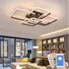 APP Dimmable RC Led Ceiling Lights For Living Room Bedroom White/Black Led Ceiling Lamp Fixtures