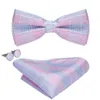 Mode bowties groom män färgglada rutiga cravat gravata manliga äktenskap fjäril bröllop bågar byte bow slips lh-715281t