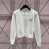 Embroidered Knitted Sweaters Tops For Women Fashion Long Sleeve Knitting Hoodie INS Style Sweatshirts Breathable