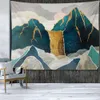 Tapestries Nordic Mountains Sunrise Metal Painting Tapestry Wall Decoration Hippie Home Decoration Room Decoration Wall Decoration R230815