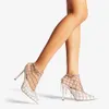 Enkelbanden mode mesh kristal hoge hiel Anklet been enkel Bracelet Bijoux femme voetketen sieraden voor vrouwen schoendecor 230816