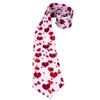 Herenwhite stropdas met print rood hartpatroon Heren Tie Business Wedding Party Casual Party Ntralte N-30973087