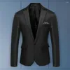 Men's Suits Formal Occasion Men Lightweight Elegant Slim Fit Lapel Suit Coat With Pockets For Business Wedding Party Black White