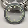 Uhr Reparaturkits NH35 Zifferblatt mechanischer Kleid transparente Skelettoberflächennadel Starker grüner Luminer -Skala -Durchmesser 28,5 mm