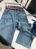 Jeans feminino lauri laki perna larga mulher reta Mulheres vintage azul solto de comprimento completo calça jeans de rua de rua 2023