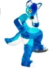 2024 Ny Long Fur Husky Dog Fox Mascot Costume Fursuit Halloween Furry Suit Party Cartoon Outfits Dress Up