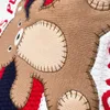 23ss Дизайнерская детская одежда модная полоса дизайн детские пуловер размер 100160 см мультфильм медведь свитер с длинными рукавами вязаные вершины июль
