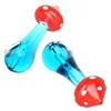 Colorful Mushroom Style Freezable Liquid Pyrex Thick Glass Pipes Handmade Portable Filter Dry Herb Tobacco Spoon Bowl Smoking Bong Holder Handpipes Hand Tube