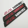 2PCS 5 3L 6 0L Vortec Badge Emblems 3d Decal 1500 2500HD GMC Silverado Truck Black White Czerwony Chrome231N