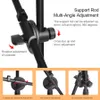 Flash Brackets Telescopisch microfoon vloer metalen statief voor flexibele tablet PC -houder Clip Swing Boom Stage Bracket Microfoon Stand 230816