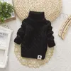 Pullover IENENS Kids Girl Sweater Tricots Turtleneck Pullover Baby Winter Tops Solid Color Sweaters Autumn Boy Girl Warm Sweater Pull 230816