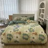 Beddengoed sets DreamReal Floral Bedding Set met dekbedovertrek 30 kleuren dekbedovertrek gemonteerd plaat kussensloop luxueuze satijn 230815