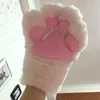 cat fluffy glove