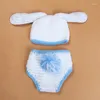 Set di abbigliamento per bambini in costume da ragazza cappello fiore nato all'uncinetto oggetti pografia