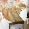 Curtain Thanksgiving Pumpkin Flower Leaves Sheer Curtains for Living Room Printed Tulle Window Curtain Luxury Home Balcony Decor Drapes