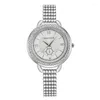 Armbanduhr Relogio Feminino Crystal Diamond Watch Luxus Silber Frauen Mode All Steel Clock Saat 2023