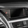 Kolfiber klistermärke bil innerkonsol GPS-navigering nbt skärm ram täck trim biltillbehör för audi a4 b8 a5 09-16 bil sty240f