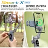 안정제 Aochuan Smart X Pro 3AXIS 접이식 핸드 헬드 Gimbal Stabilizer Fill Light Wireless 충전 전화 액션 카메라 230816