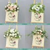Decorative Flowers Large Artificial Wedding Decor Welcome Flower Arch Home Party Stage Floral Backdrop Wall Hanging Fake Arrangement Props