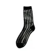 Women Socks 1pairs/White Summer Glass Filament Medium Tube Thin Cassette Long Ins Fashion Women's Ultra Black