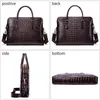 Valigette per laptop vera per laptop in pelle per valigetta Crocodile Office Crocodile Office for Men Porte Document Bagn's Borse