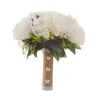 Hochzeitsblumen künstlicher weißer Bouquet handgefertigte Perle Braut Mariage Dekoration Buque de Noiva