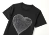 Heren t shirts 2023 korte mouwen t-shirt liefde diamant mode mode milaan trend casual katoen top luxe high street round nek afslank