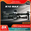 K10 Max Drone Mini 8k HD ESC Professional Three Cameras Cameras Fourway Therpway Dornradance Positical Flow Placeing Quadcopter FPV Drone RC Quadcopter UAV