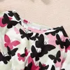 Clothing Sets Years Children Girl Clothes Set Cute Butterfly Long Sleeve Top Black Pant Fashion Spring Autumn 2PCS Outfit Kids Clothes