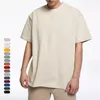 Magliette maschili da uomo 200 g di prima classe di qualità da uomo sovradimensionato cotone blank t-shirt dropshoulder maniche americano plus tale size man top tinte tinte