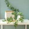 Faux Floral Greenery 7pcs 180 cm sztuczne eukaliptus kwiaty Willow Vine Garland Wrenich Liście do domu do sufitu na ścianie ślub 230815