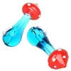 Colorful Mushroom Style Freezable Liquid Pyrex Thick Glass Pipes Handmade Portable Filter Dry Herb Tobacco Spoon Bowl Smoking Bong Holder Handpipes Hand Tube