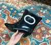 Женщины взаимодействуют G Angle Boots Luxury Designer Pink Black White Boots Fashion Высококачественные резиновые сапоги на открытом воздухе на открытом воздухе